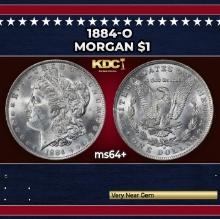1884-o Morgan Dollar $1 Grades ms64+