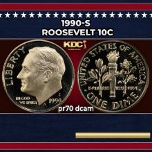 1990-s Proof Roosevelt Dime 10c pr70 dcam SEGS
