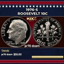 1976-s Proof Roosevelt Dime 10c pr70 dcam SEGS