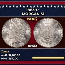 1883-p Morgan Dollar $1 ms66+ SEGS