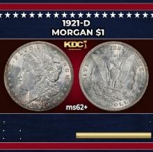 1921-d Morgan Dollar $1 Grades ms62+