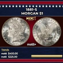 1881-s Morgan Dollar $1 Grades ms65+
