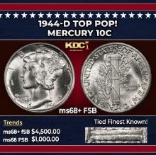 1944-d Mercury Dime TOP POP! 10c ms68+ FSB SEGS