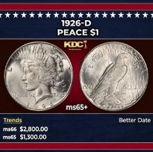 1926-d Peace Dollar $1 ms65+ SEGS