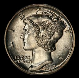 1927-p Mercury Dime Near Top Pop! 10c ms67+ FSB SEGS