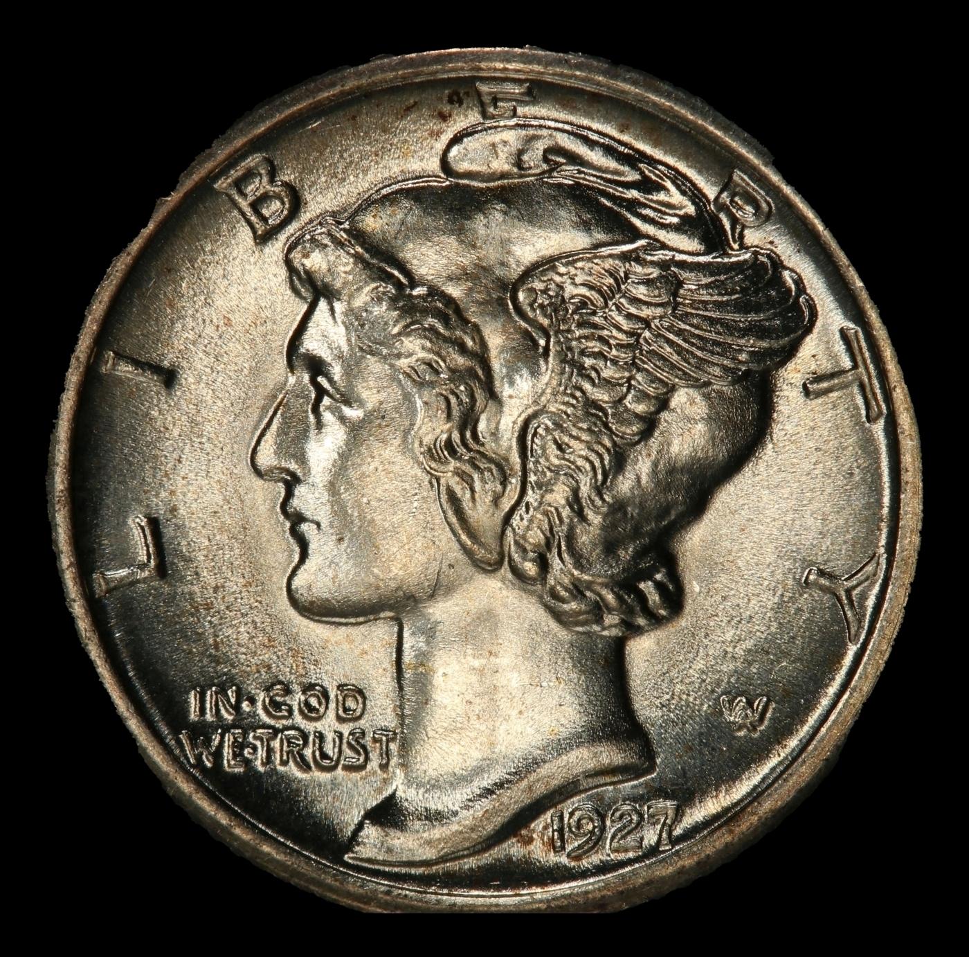 1927-p Mercury Dime Near Top Pop! 10c ms67+ FSB SEGS