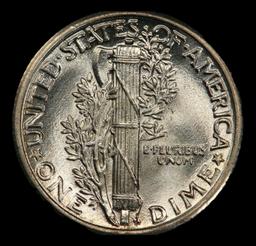 1927-p Mercury Dime Near Top Pop! 10c ms67+ FSB SEGS