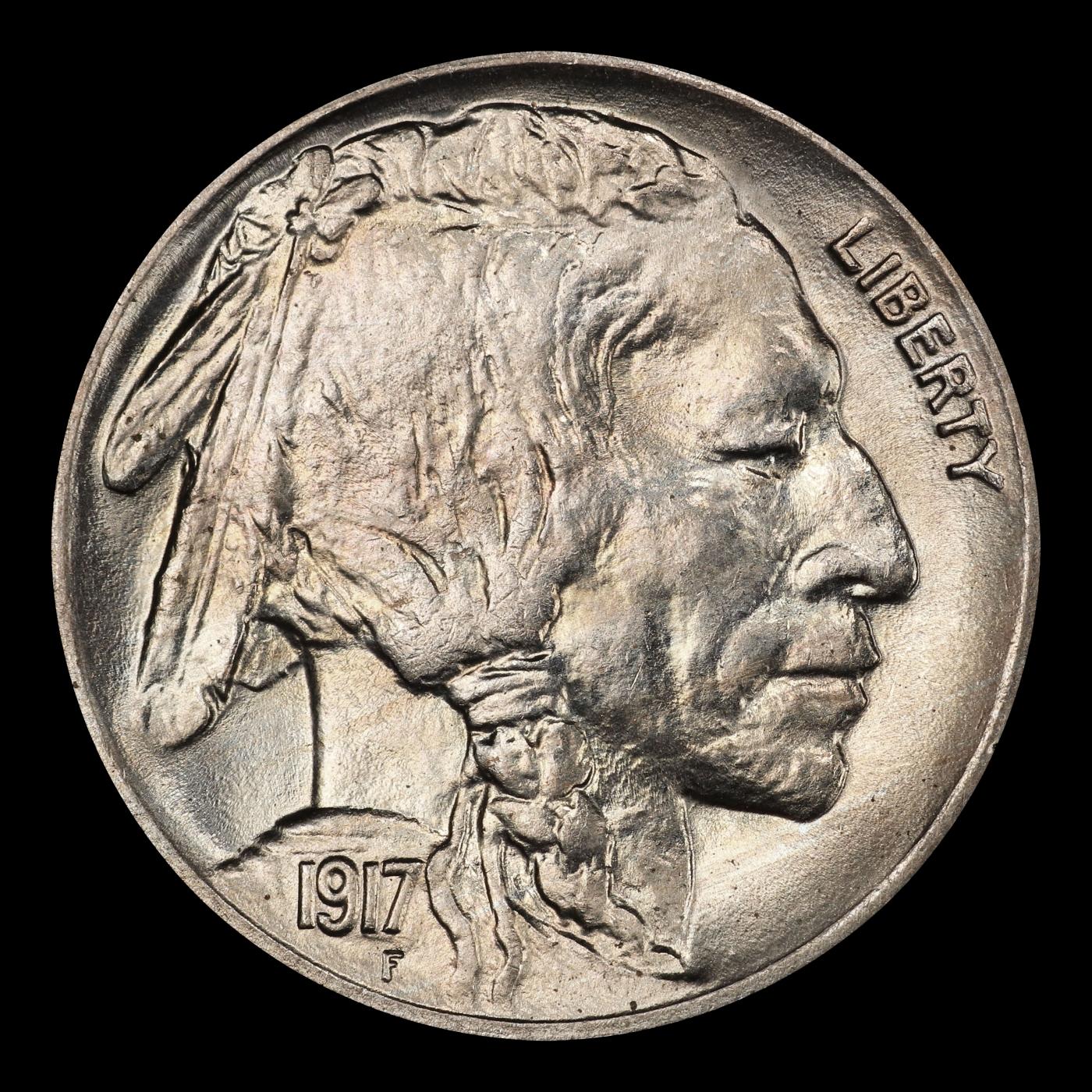 1917-p Buffalo Nickel Near Top Pop! 5c ms67+ SEGS