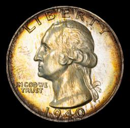 1940 Proof Washington Quarter Toned TOP POP! 25c pr68+ SEGS