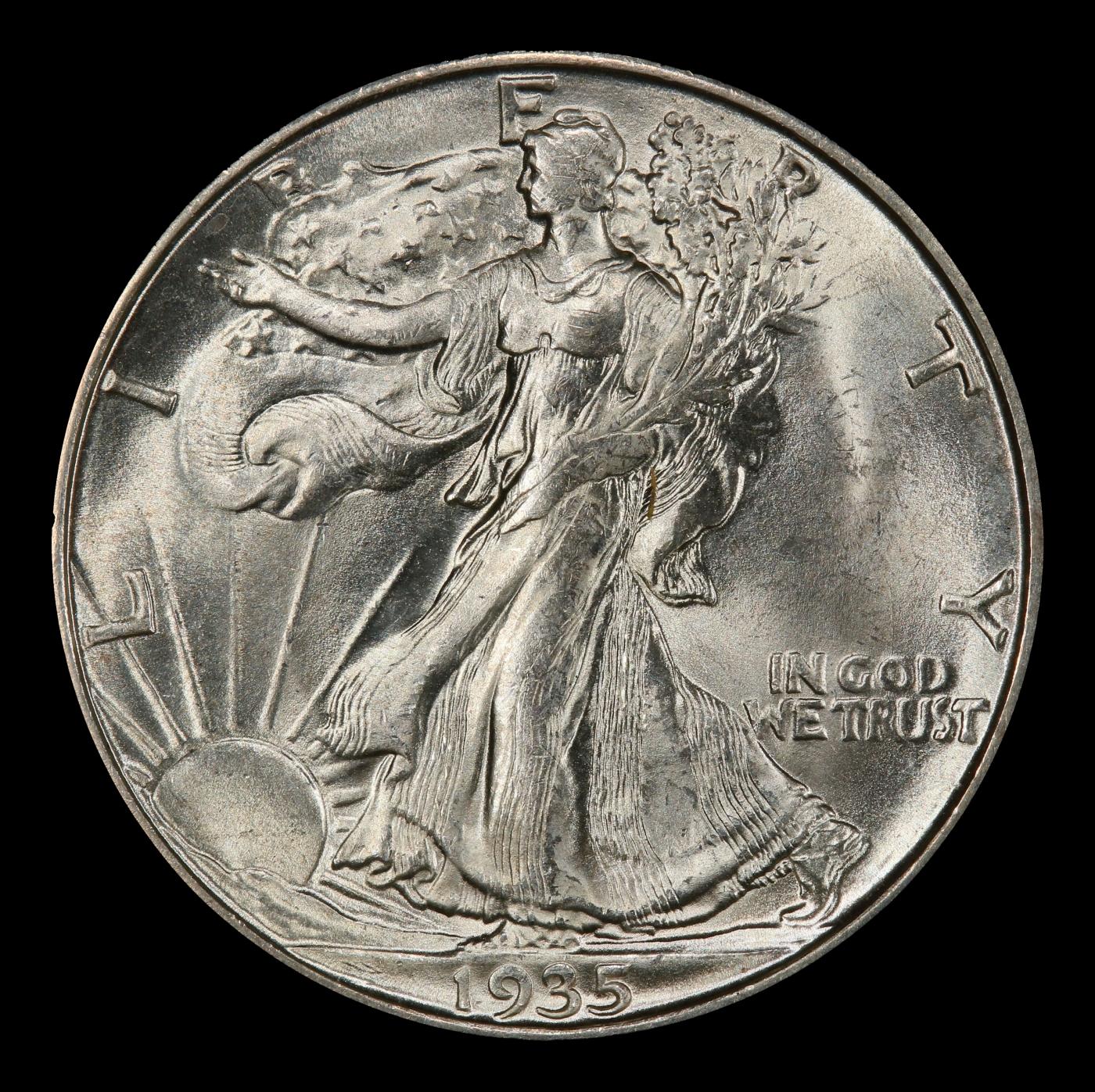 1935-d Walking Liberty Half Dollar 50c ms65 SEGS