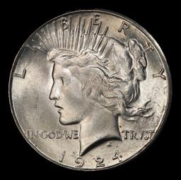 1924-s Peace Dollar Near Top Pop $1 ms65 SEGS