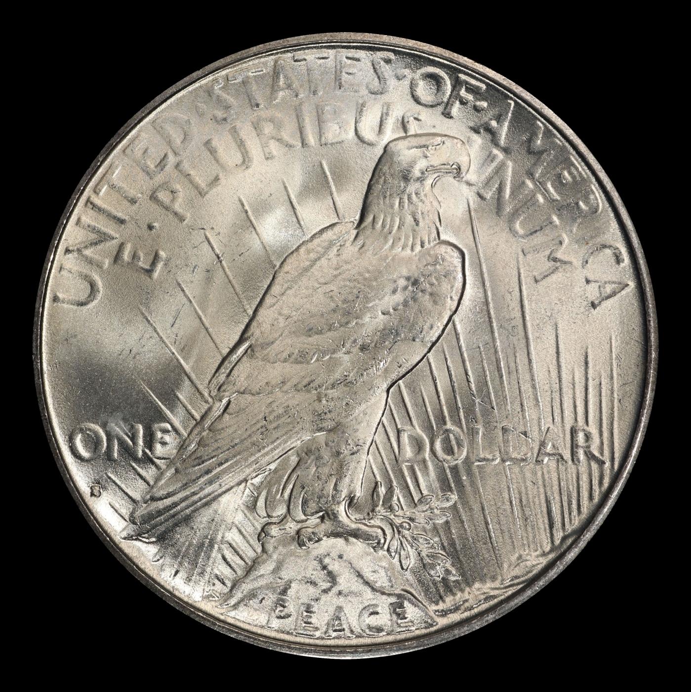 1935-s Peace Dollar Near Top Pop $1 ms66 SEGS