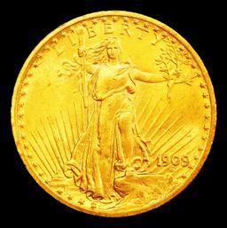 1909/8 Gold St. Gaudens Double Eagle $20 ms65 SEGS
