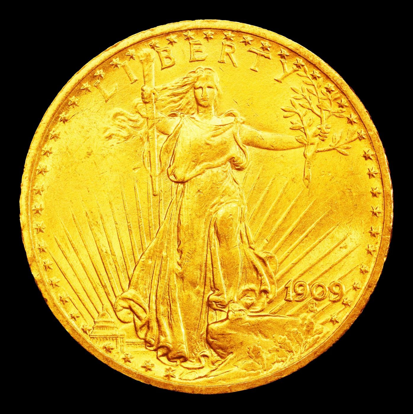 1909/8 Gold St. Gaudens Double Eagle $20 ms65 SEGS
