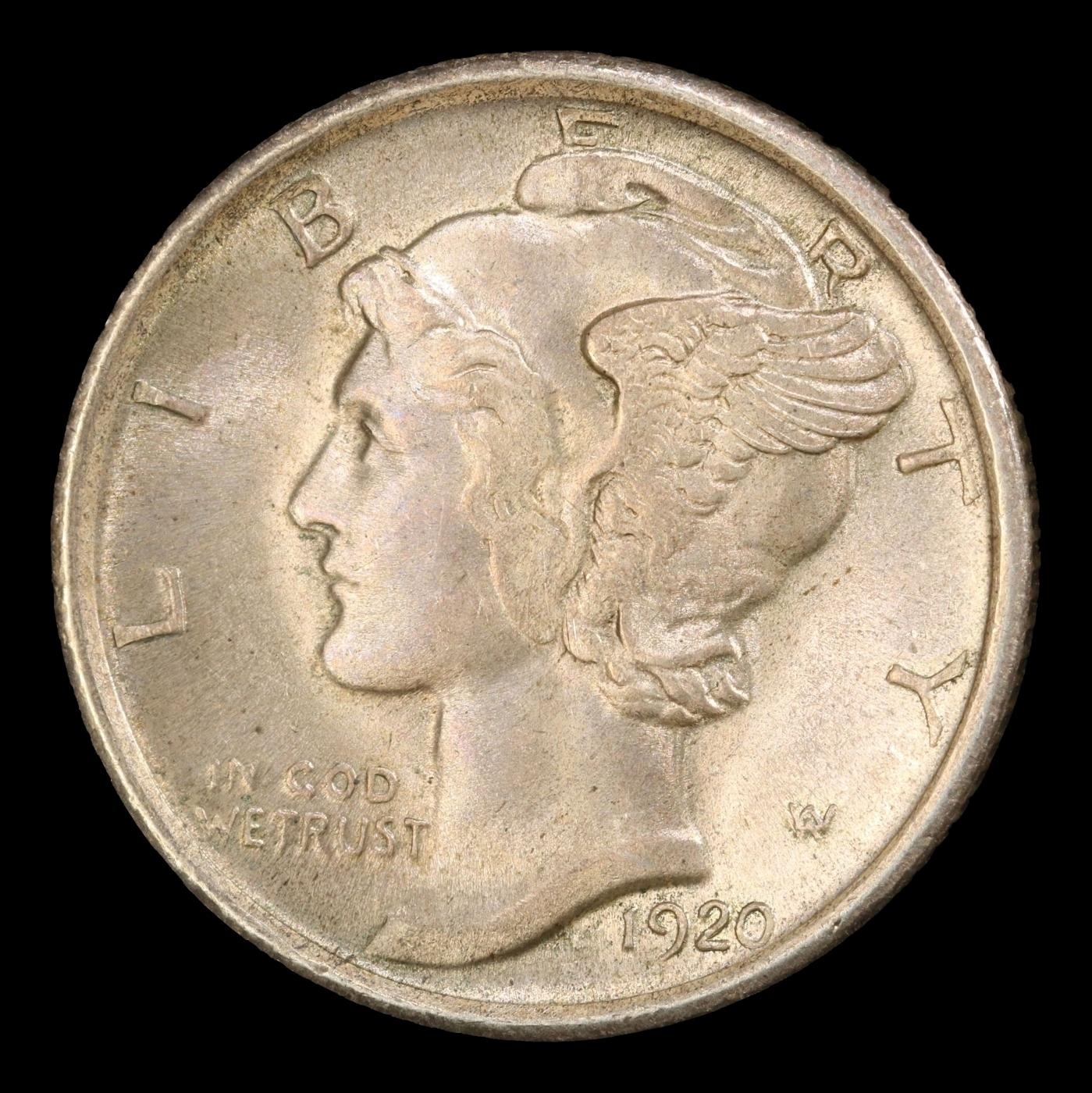 1920-p Mercury Dime 10c ms67 SEGS