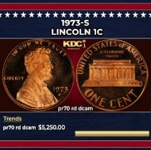 1973-s Proof Lincoln Cent 1c pr70 rd dcam SEGS