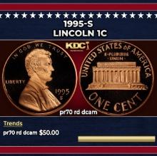 1995-s Proof Lincoln Cent 1c pr70 rd dcam SEGS