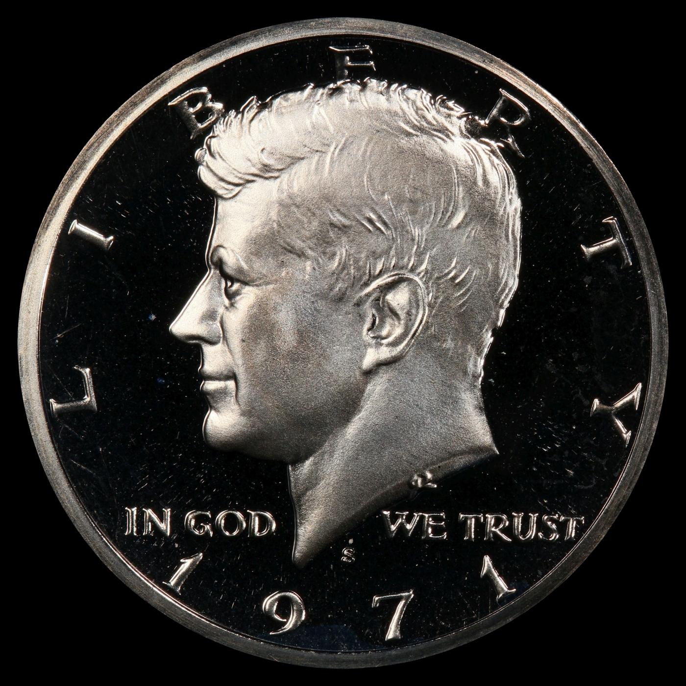 1971-s Proof Kennedy Half Dollar 50c pr69 dcam SEGS