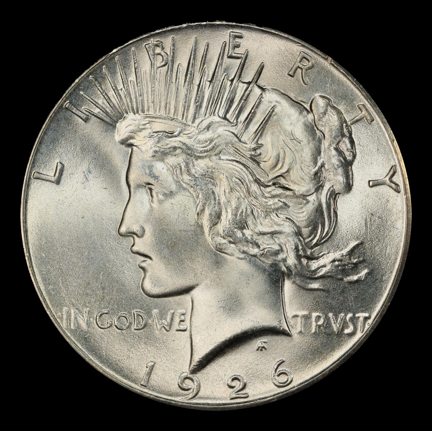 1926-p Peace Dollar $1 Grades ms65