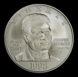 1998-s Black Patriots Modern Commem Dollar $1 ms70 SEGS