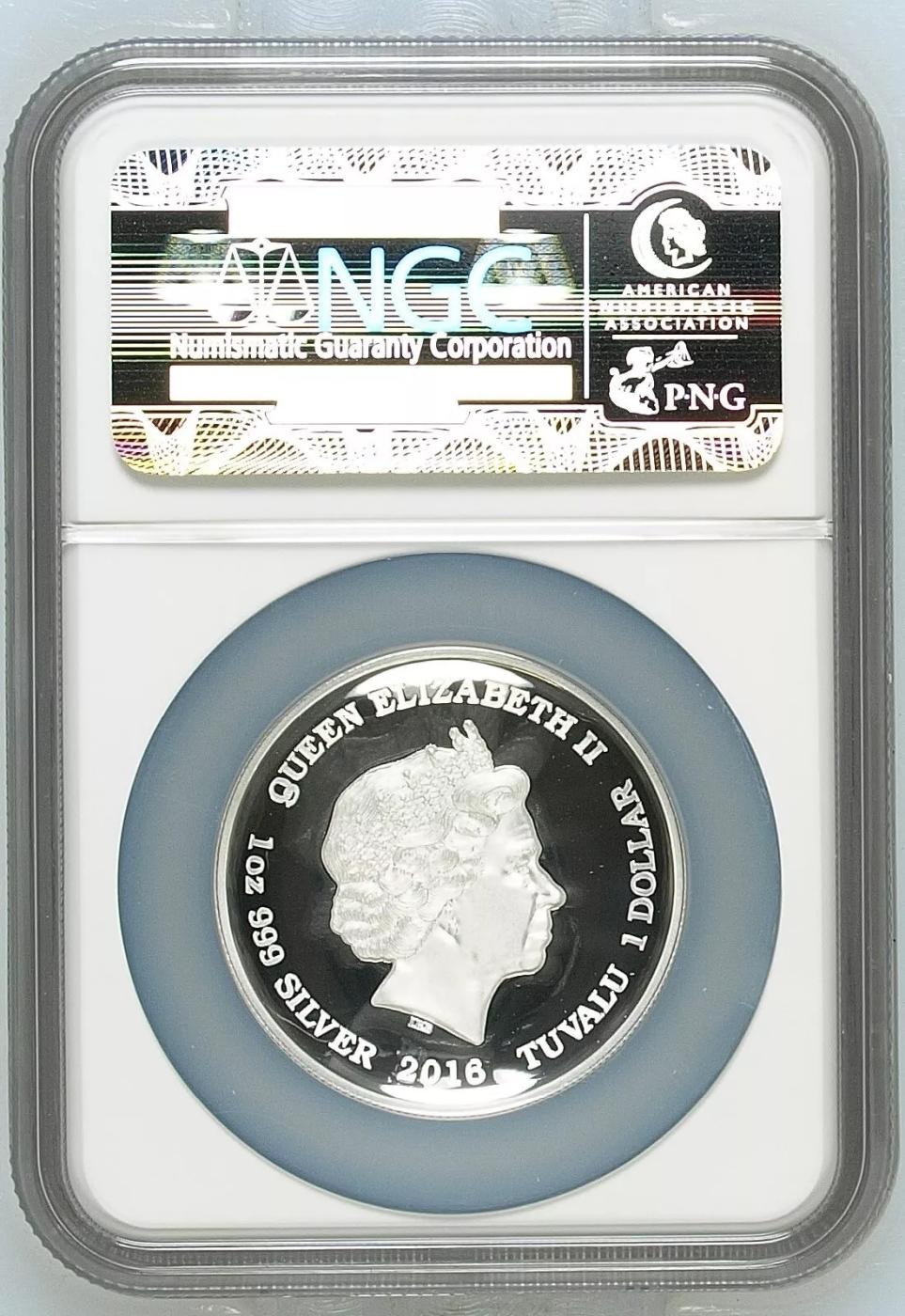 NGC NGC 2016-p Star Trek USS Enterprise High Relief  1oz Silver $1 Australlian Tuvalu  Proof pr70 dc