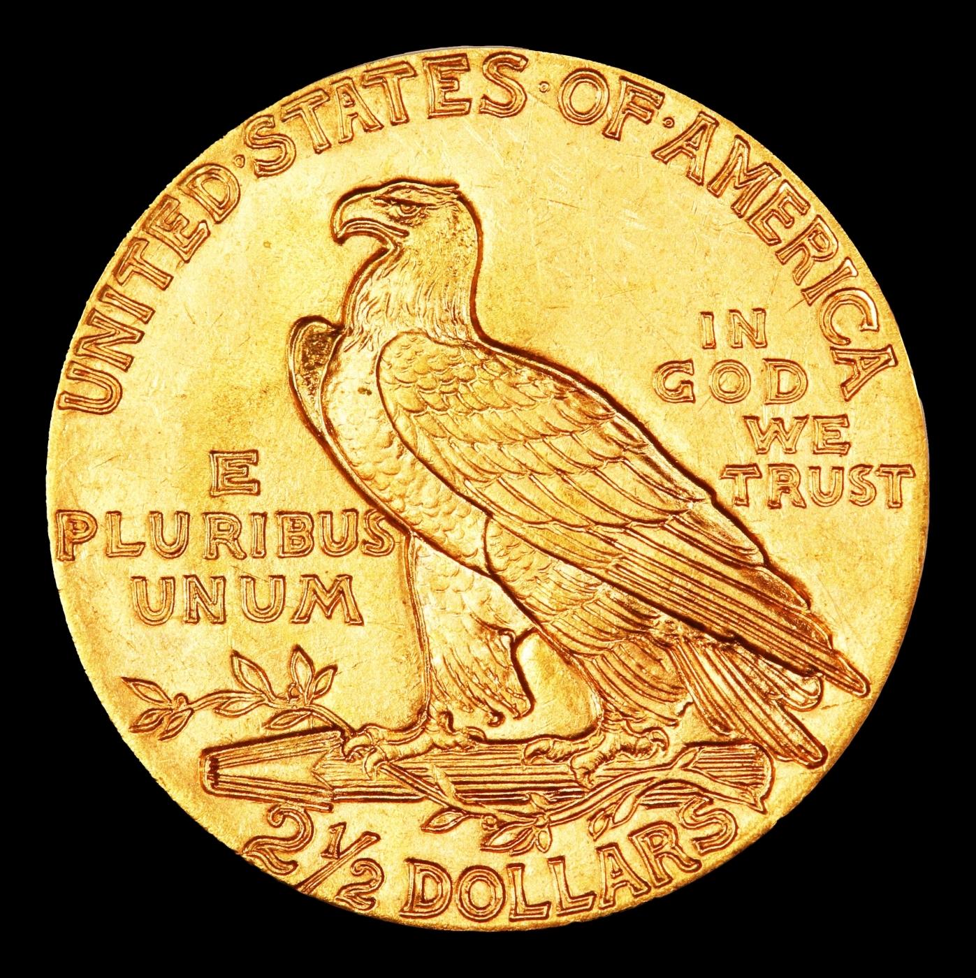 1928-p Gold Indian Quarter Eagle Near Top Pop! $2 1/2 ms66 USCG
