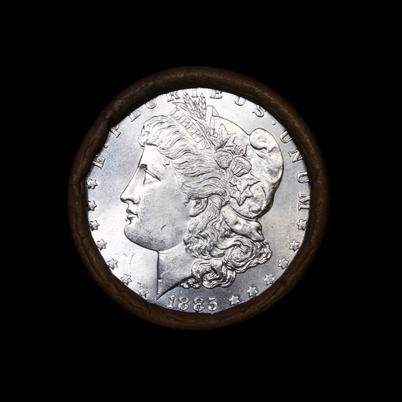 Full solid date 1885-p Uncirculated Morgan silver dollar roll, 20 coins