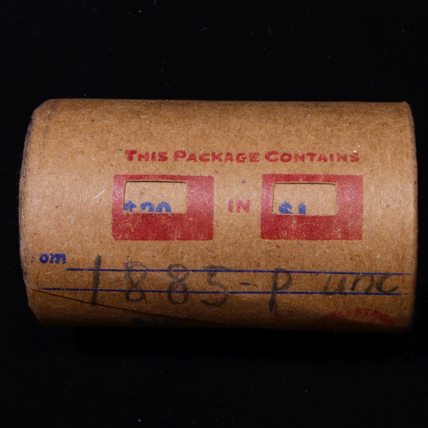 Full solid date 1885-p Uncirculated Morgan silver dollar roll, 20 coins