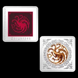 2022 Game OF Thrones Targaryen Sigil 1 oz .999 Silver Proof Medallion Other Toy