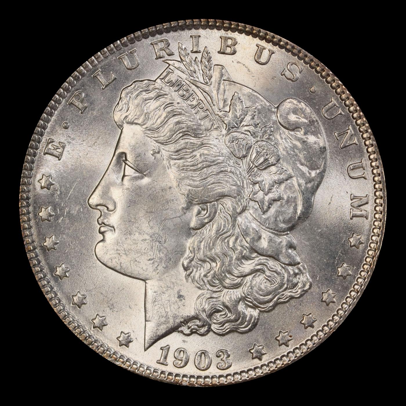 1903-p Morgan Dollar $1 Grades ms62+