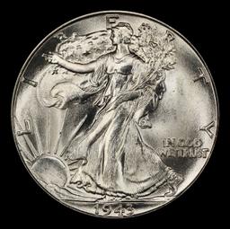 1943-d Walking Liberty Half Dollar 50c Grades ms66