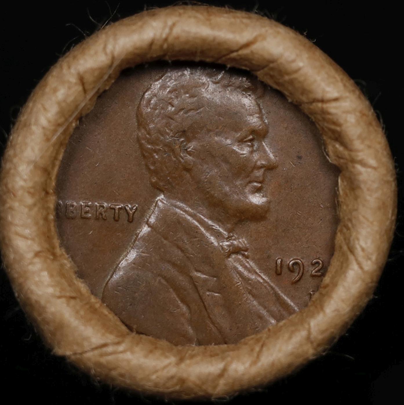 Lincoln Wheat Cent 1c Mixed Roll Orig Brandt McDonalds Wrapper, 1926-d end, Indian other end