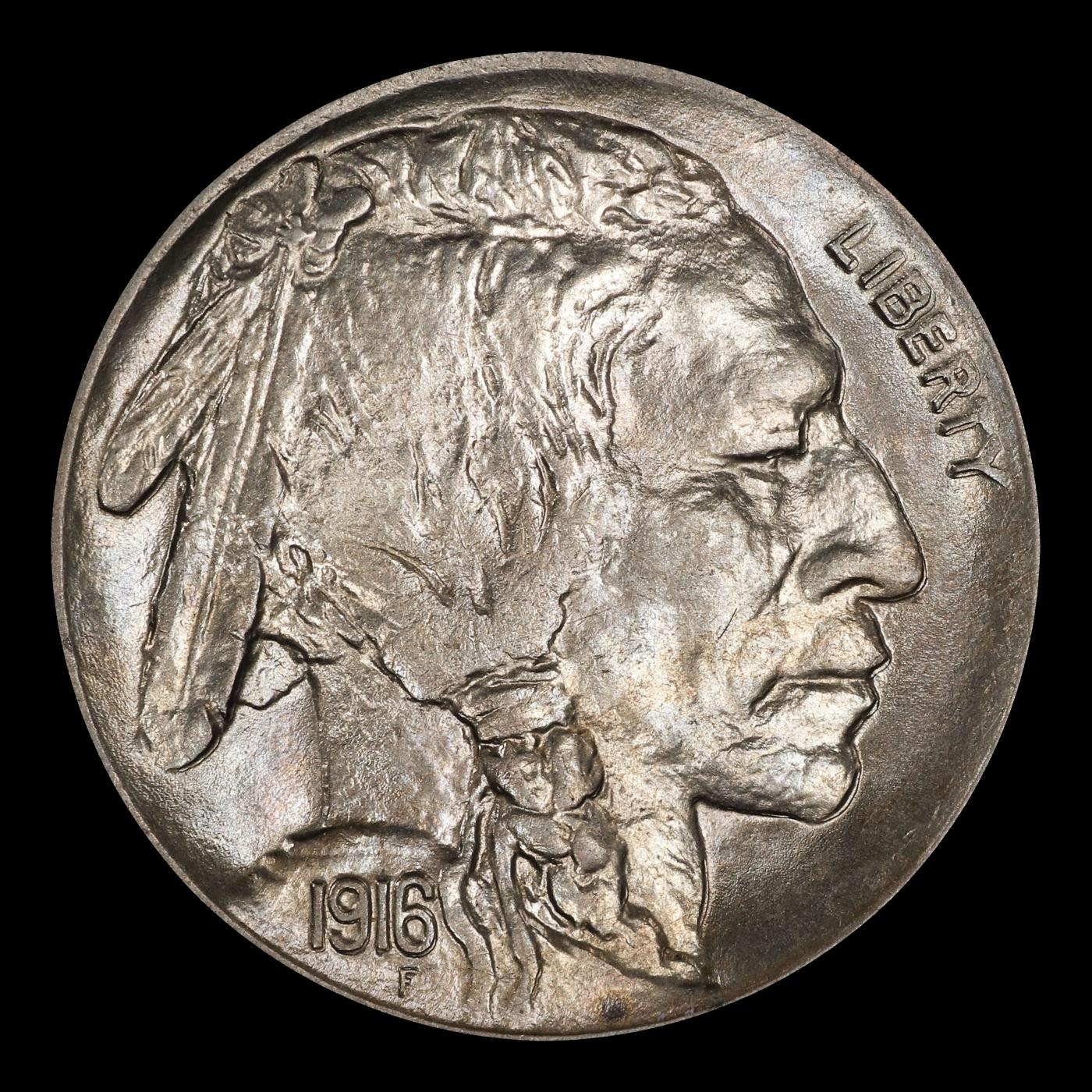 1916-d Buffalo Nickel 5c ms64+ SEGS
