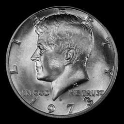 1973-d Kennedy Half Dollar Near Top Pop 50c ms67 SEGS