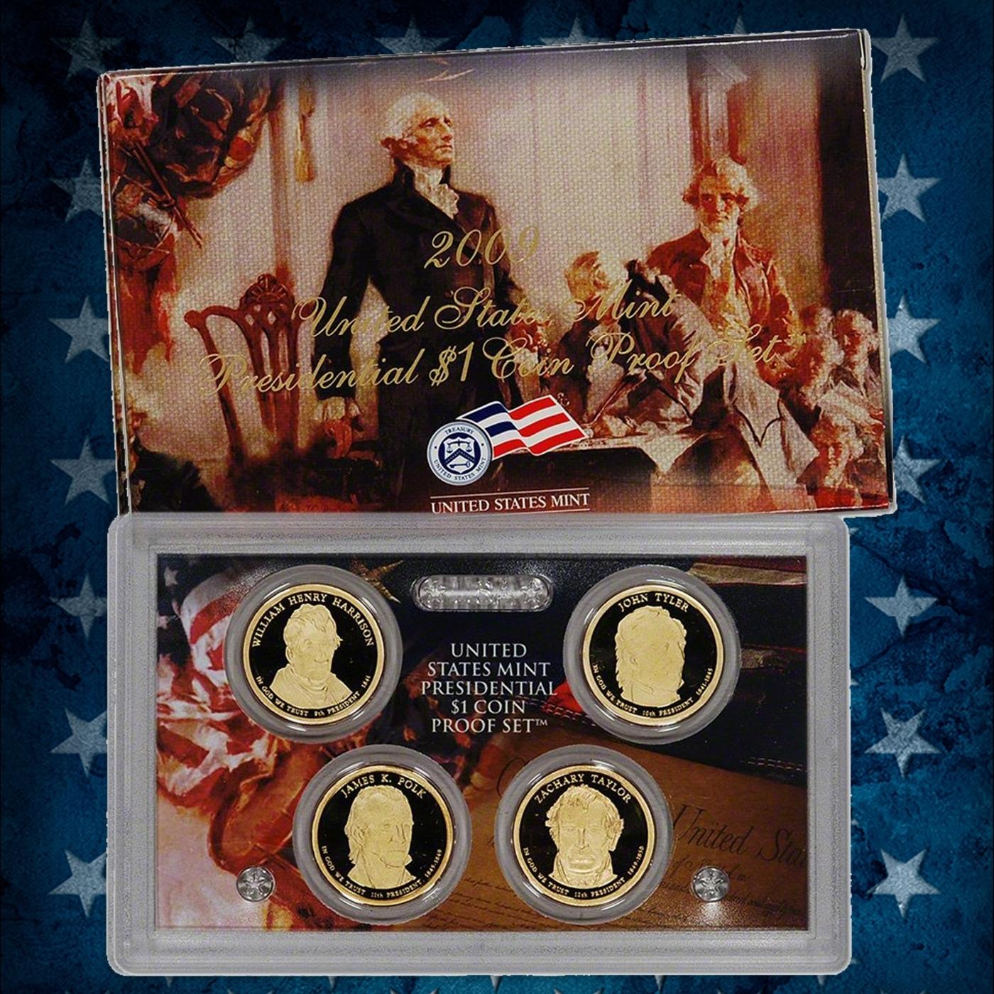 2007-2009 Presidential Dollar Proof Sets First  3 Years, 12 Coins In Original Government Packaging