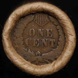 Lincoln Wheat Cent 1c Mixed Roll Orig Brandt McDonalds Wrapper, 1918-d end, Indian other end