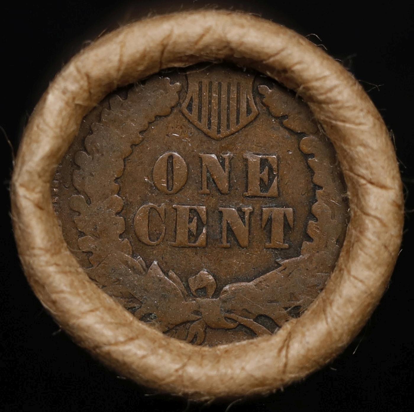 Lincoln Wheat Cent 1c Mixed Roll Orig Brandt McDonalds Wrapper, 1918-d end, Indian other end
