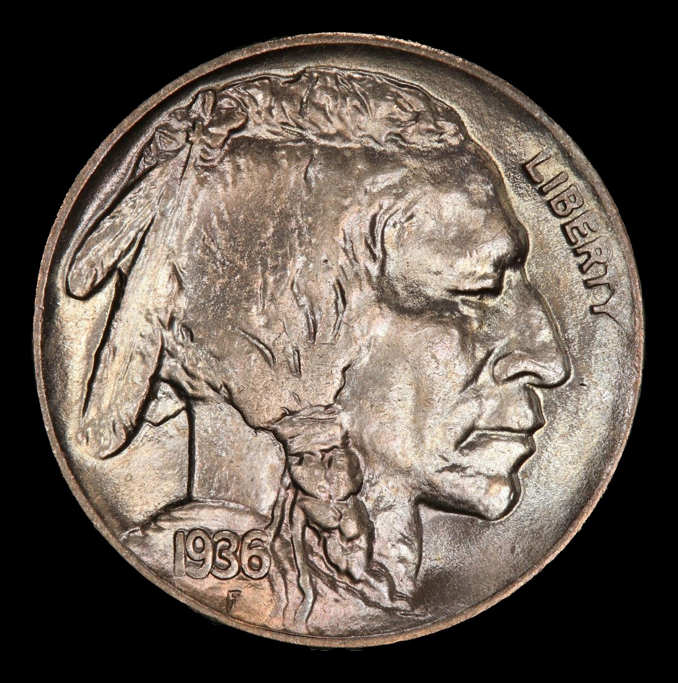 1936-d Buffalo Nickel Near Top Pop 5c ms67 SEGS