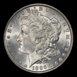 1886-p Morgan Dollar $1 Grades ms63