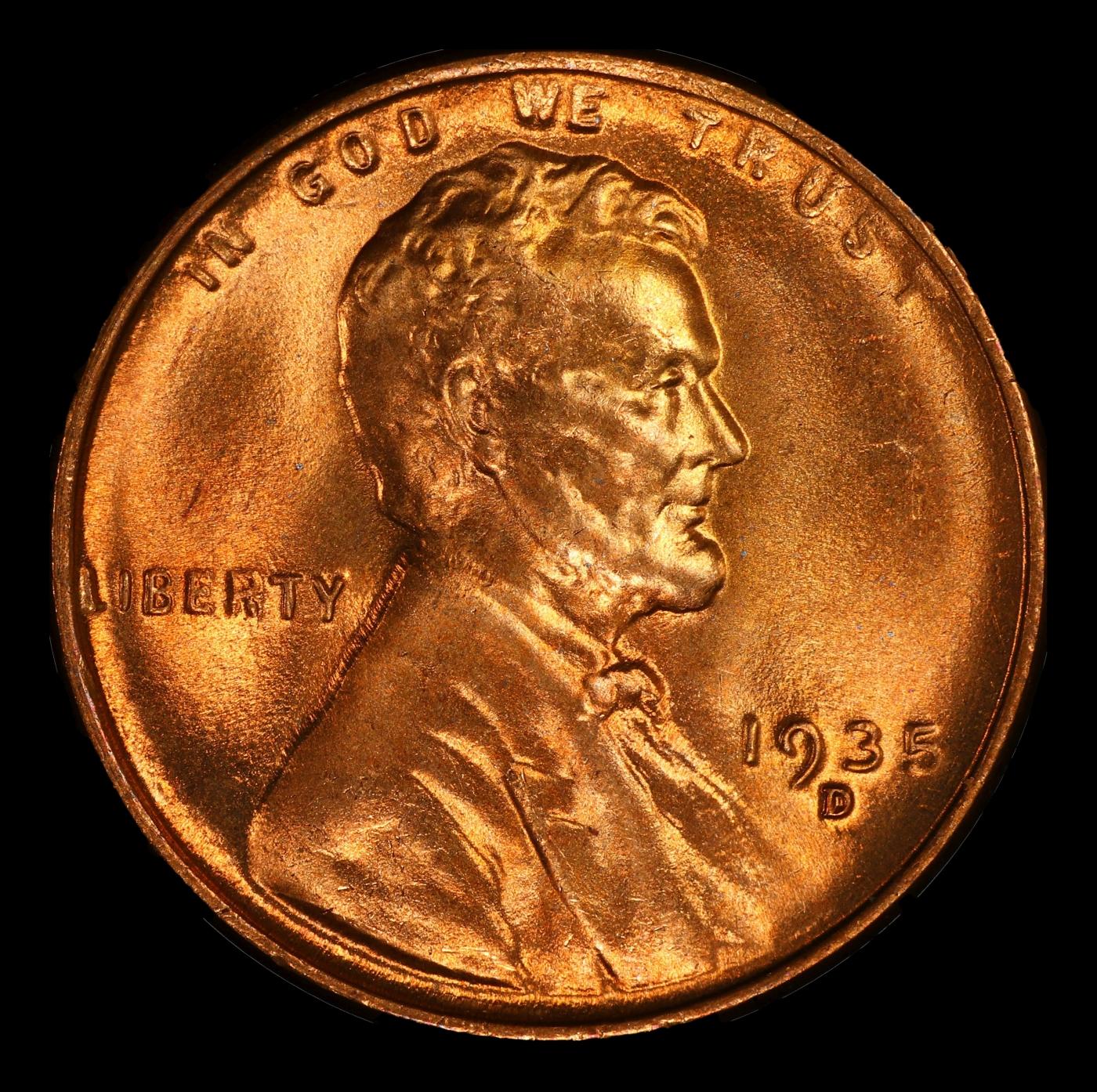 1935-d Lincoln Cent Near Top Pop 1c ms67 rd SEGS