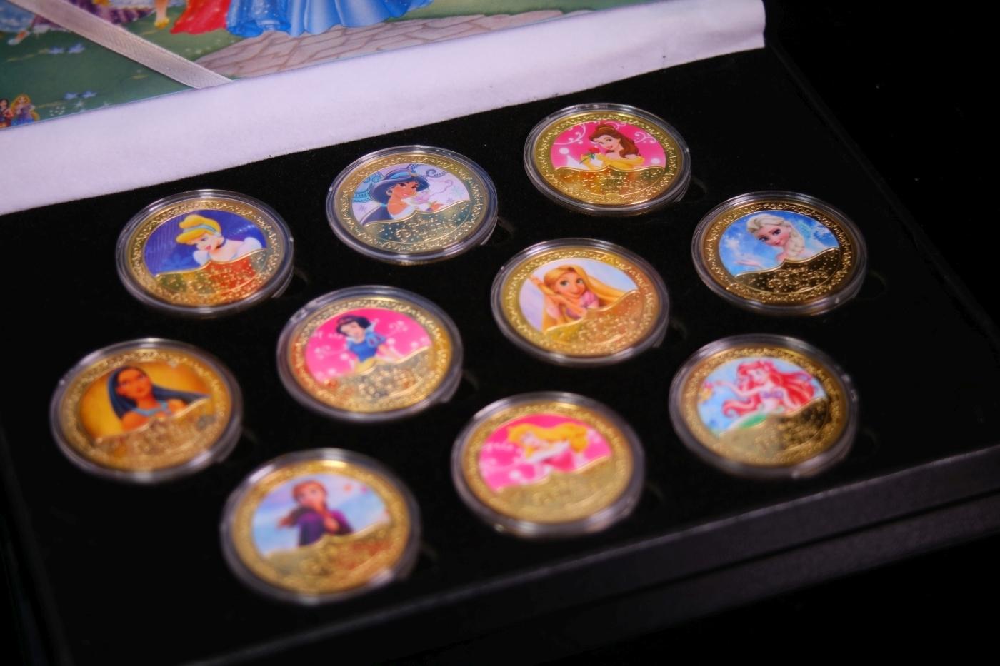 10 Coin Gold Plated Disney Princesses Set