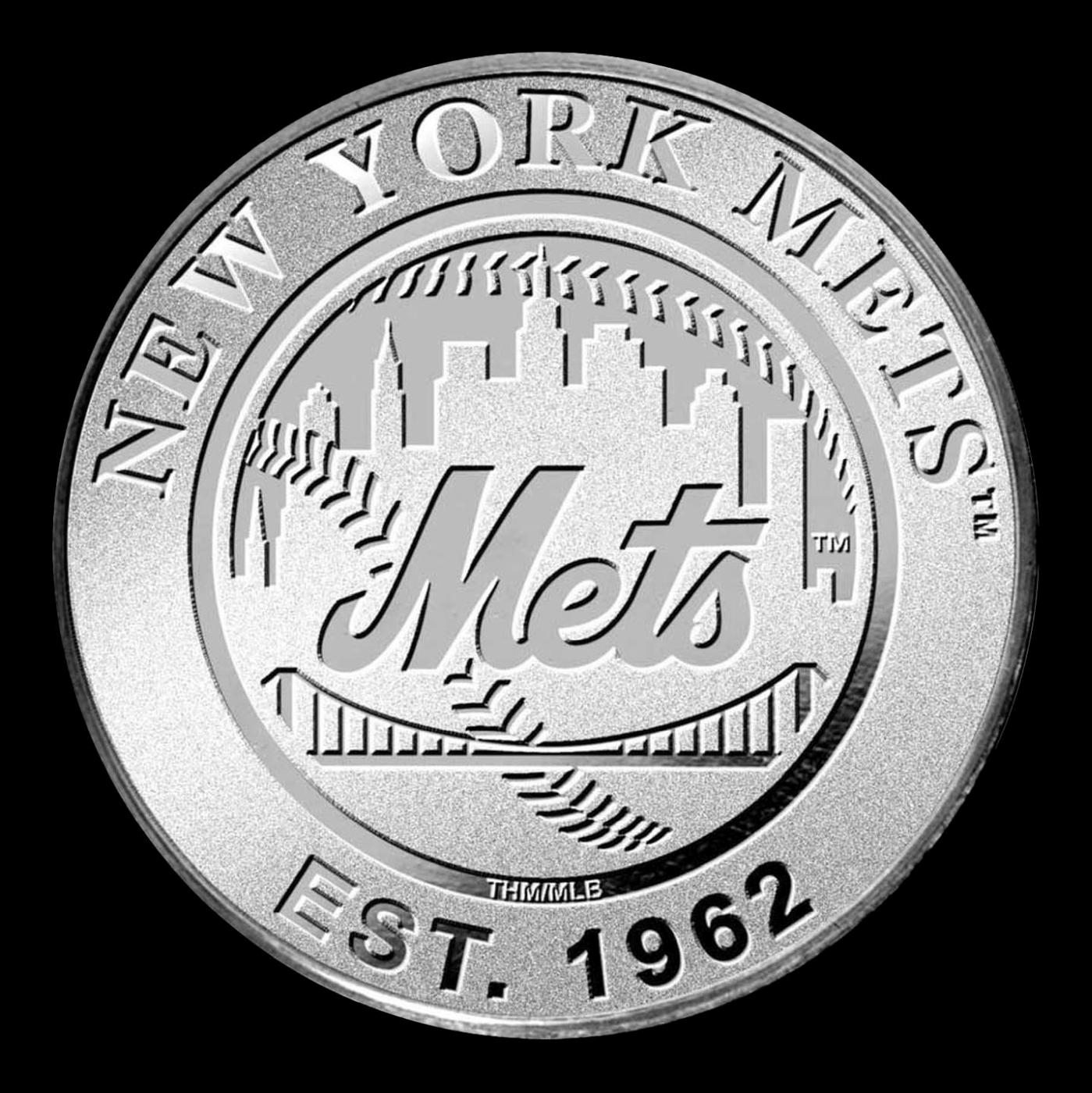 New York Mets MLB Team - 1 oz Silver Round Round
