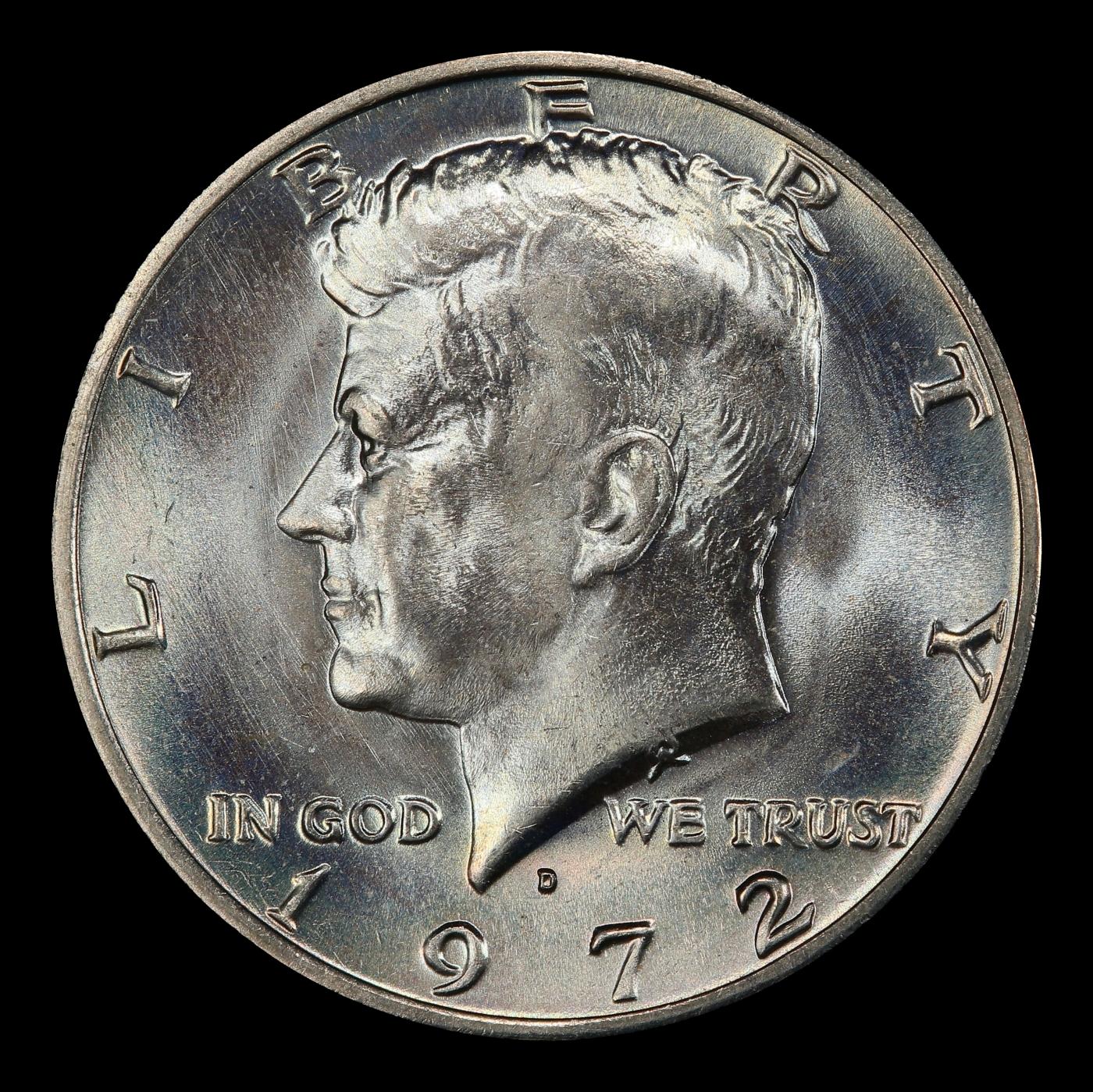 1972-d Kennedy Half Dollar Near Top Pop 50c ms67+ SEGS