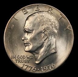 1976-d Ty 2 Eisenhower Dollar Near Top Pop $1 ms66+ SEGS