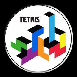 Tetris Art Style - 1 oz Silver Round Round