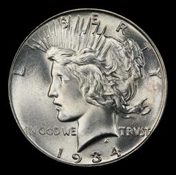 1934-p Peace Dollar Near Top Pop $1 ms66+ SEGS