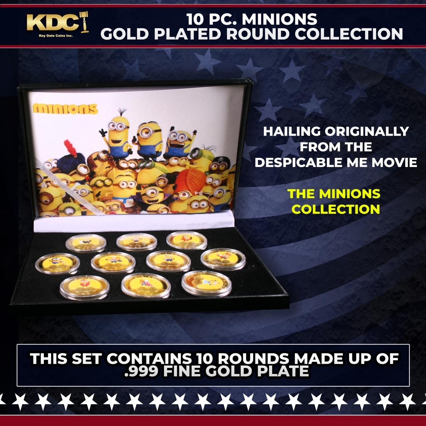 10 Coin Minions Gold Plated Round Collection