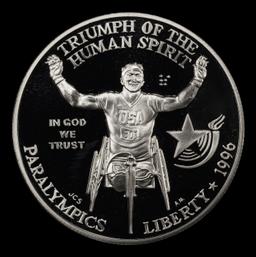 1996-p Olympics Paralympics Proof Modern Commem Dollar $1 pr70 dcam SEGS