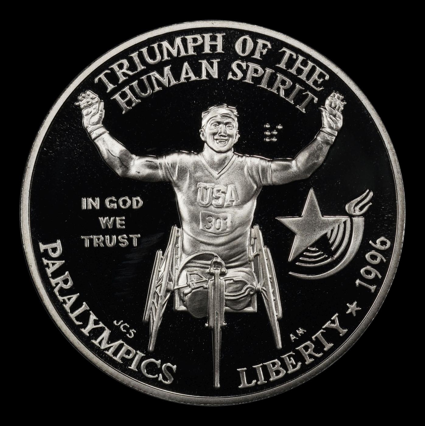 1996-p Olympics Paralympics Proof Modern Commem Dollar $1 pr70 dcam SEGS