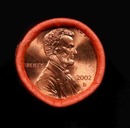 BU Shotgun Lincoln 1c roll, 2002-d 50 pcs Bank Wrapper 50c